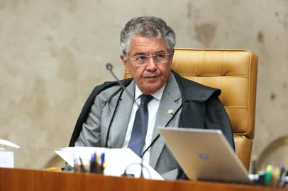 Ministro Marco Aurélio Mello no plenário do Supremo Tribunal Federal (STF)<!-- NICAID(13411719) -->