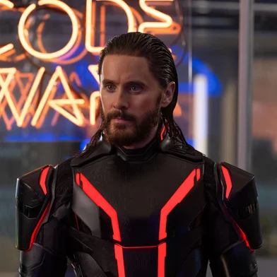 A scene from Disney's TRON: ARES. Ator Jared Leto. Photo courtesy of Disney. © 2025 Disney Enterprises, Inc. All Rights Reserved.<!-- NICAID(16142672) -->