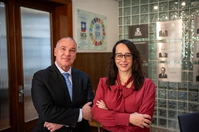 Fundação Universidade de Caxias do Sul elege novo reitor e vice-reitora da UCS para a gestão 2026-2030. Na foto, Asdrubal Falavigna e Terciane Ângela Luchese. <!-- NICAID(16230996) -->