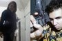 This combination of photos released by Telam news agency on September 6, 2022, shows Fernando Andres Sabag Montiel (R) and Brenda Uliarte posing with the gun allegedly used to attack Argentina's Vice-President Cristina Fernandez de Kirchner last week. - Argentine police earlier this week arrested Uliarte, the companion of Fernando Andre Sabag Montiel who attempted to shoot Vice President Cristina Kirchner. Scandal-tainted Kirchner, 69, survived the assassination attempt as she mingled with supporters outside her home on September 1st., when the gun brandished by Sabag failed to fire. (Photo by STRINGER / TELAM / AFP) / Argentina OUT / ARGENTINA OUT - RESTRICTED TO EDITORIAL USE - MANDATORY CREDIT "AFP PHOTO/ TELAM" - NO MARKETING NO ADVERTISING CAMPAIGNS - DISTRIBUTED AS A SERVICE TO CLIENTS<!-- NICAID(15198992) -->