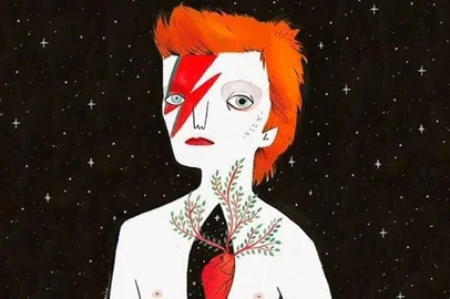Ilustração do livro Bowie: Uma Biografia, de Maria Hesse e Fran Ruiz.<!-- NICAID(15691309) -->