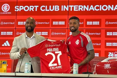 Apresentação de Paulinho, novo reforço do Inter<!-- NICAID(16202363) -->
