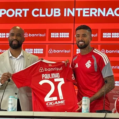 Apresentação de Paulinho, novo reforço do Inter<!-- NICAID(16202363) -->