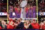 Chiefs comemoram o bicampeonato do Super Bowl.