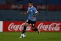 Uruguay's midfielder Felipe Carballo controls the ball during the friendly football match between Uruguay and Cuba, at the Centenario stadium in Montevideo, on June 20, 2023. (Photo by Pablo PORCIUNCULA / AFP)<!-- NICAID(15462271) -->