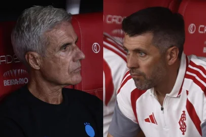 Luís Castro e Paulo Pezzolano no Gre-Nal 449<!-- NICAID(16211558) -->