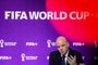 FIFA President Gianni Infantino gives a press conference Qatar National Convention Center (QNCC) in Doha on December 16, 2022, during the Qatar 2022 World Cup football tournament. (Photo by Odd ANDERSEN / AFP)<!-- NICAID(15298446) -->