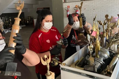 Museu do Inter precisou ar por um processo de recuperação depois de ser afetado pela enchente<!-- NICAID(15821762) -->