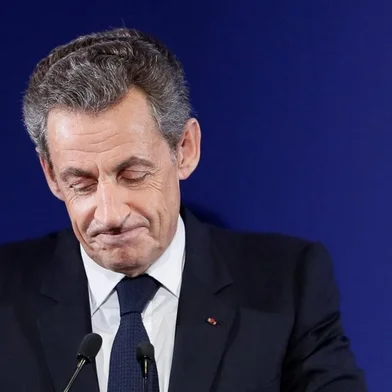 (FILES) This file photo taken on taken on November 20, 2016 in Paris shows former French president Nicolas Sarkozy - Nicolas Sarkozy was convicted on September 30, 2021 of illegal campaign financing in the second trial of the so-called Bygmalion case. (Photo by IAN LANGSDON / POOL / AFP)<!-- NICAID(14902572) -->
