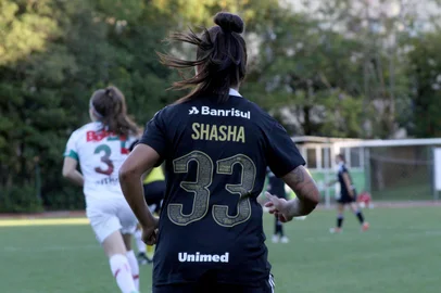 Shashá, atacante do Inter, na disputa do Gauchão Feminino.<!-- NICAID(14955458) -->