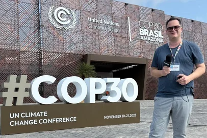 Rodrigo Lopes / Grupo RBS Rodrigo Lopes na cobertura da COP30 em Belém do Pará