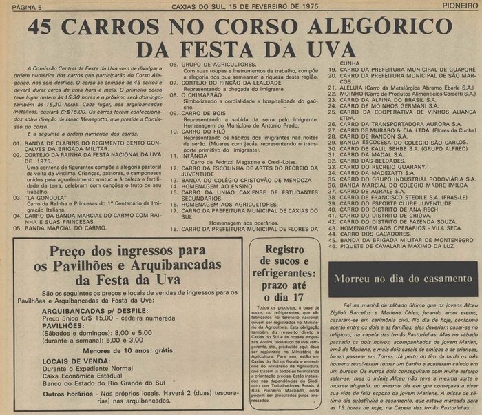 Jornal Pioneiro / reprodução Jornal Pioneiro / reprodução