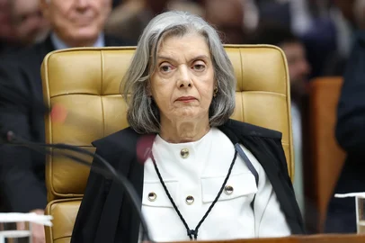 Ministra Cármem Lúcia, do STF, durante abertura do ano judiciário de 2025.<!-- NICAID(15968519) -->