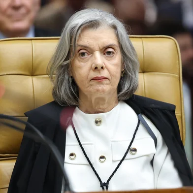 Ministra Cármem Lúcia, do STF, durante abertura do ano judiciário de 2025.<!-- NICAID(15968519) -->