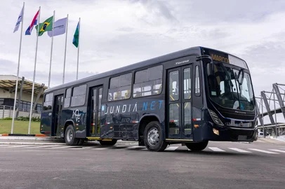Marcopolo / Divulgação Ônibus Marcopolo para Jundiá Transportadora Turística, de SP. <!-- NICAID(16286248) -->