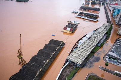 PORTO ALEGRE, RS, BRASIL - 03/05/2024 - Situação da cheia do Guaíba que atinge a Capital nesta sexta-feira (3)<!-- NICAID(15752782) -->