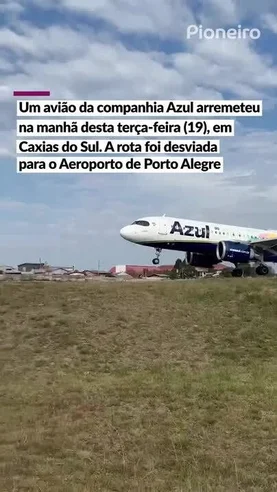 Avião arremete no Aeroporto de Caxias do Sul
