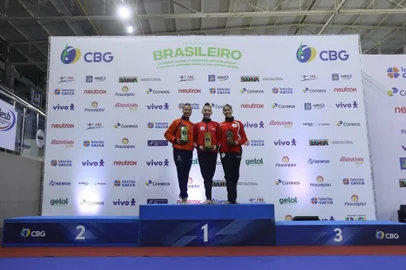Geovanna Santos, Maria Eduarda Alexandre, Ana Luisa Neiva, ginástica rítmica