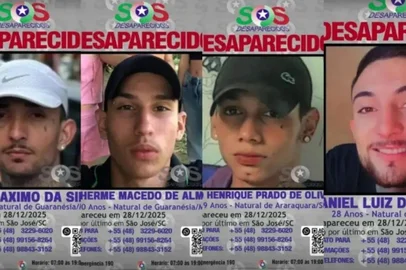 Jovens desaparecidos em SC<!-- NICAID(16196169) -->