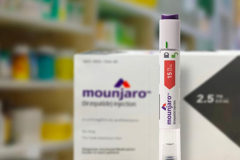 Mounjaro - Tirzepatide with injection pen is an antidiabetic medication used for the treatment of type 2 diabetes to lose weight and control blood sugar. Copenhagen, Denmark - November 8, 2023.<!-- NICAID(15740247) -->