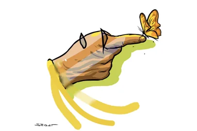 Ilustração de Charles Segat para a crônica "Borboleta amarela na moldura do dia", de Nivaldo Pereira, a ser publicada na edição dos dias 18 e 19 do caderno Almanaque.<!-- NICAID(15955651) -->