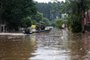 * fotos em baixa * LAJEADO, RS, BRASIL - 2023.11.18 - O Rio Taquari, em Lajeado, ultrapassou a cota de inundação na madrugada deste sábado (18) por causa do intenso volume de chuva das últimas horas, atingindo ruas e casas. <!-- NICAID(15601465) -->