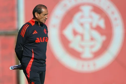 Ricardo Duarte / Inter/Divulgação Ramón Díaz em treino do Inter<!-- NICAID(16133077) -->