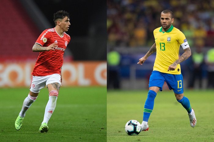 Arte sobre fotos de Ricardo Duarte, Inter, Divulgação e  Lucas Figueiredo, CBF, Divulgação