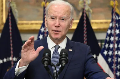 US President Joe Biden speaks about the US banking system on March 13, 2023 in the Roosevelt Room of the WHite House in Washington, DC. - Biden tried to reassure the world of the resilience of the US banking system as US and European authorities scrambled to prevent any contagion from the abrupt failure of Silicon Valley Bank (SVB). US federal authorities stepped in to ensure depositors still had access to their funds at SVB and regulators took over a second troubled lender. (Photo by SAUL LOEB / AFP)<!-- NICAID(15373676) -->