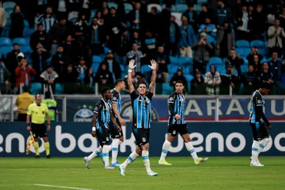 Duda Fortes / Agencia RBS PORTO ALEGRE, RS, BRASIL, 20-05-2026: Grêmio vs Palestino, na Arena, pela Copa Sul-Americana 2026. Foto: Duda Fortes/Agência RBS<!-- NICAID(16289905) -->