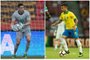 Montagem de fotos dos jogadores Brenno e Matheus Henrique na seleção brasileira