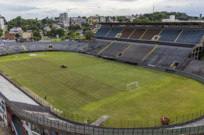 Caxias do Sul, RS, Brasil - Especial Gauchão 2024. Na foto, o estádio Centenário, do Caxias - Foto: Jefferson Botega/Agência RBS<!-- NICAID(15664418) -->