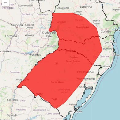 Alerta vermelho do Inmet