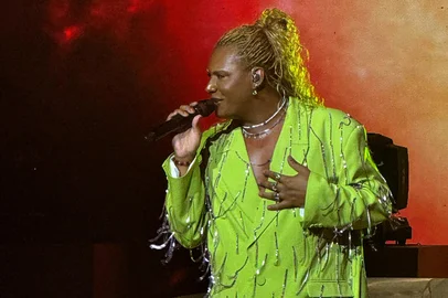 Liniker com o show Caju em Porto Alegre.<!-- NICAID(15958734) -->