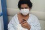 Diulia Passos Magalhães, 34 anos, mãe do bebê Fagner Ravi, de um mês, que teria recebido leite na veia em hospital de Novo Hamburgo<!-- NICAID(15740485) -->