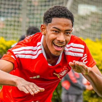 Inter é campeão do Gauchão Sub-20. Pedro Kauã comemora o seu gol.  Foto: Nathan Bizzotto/Inter/Divulgação<!-- NICAID(16325702) -->