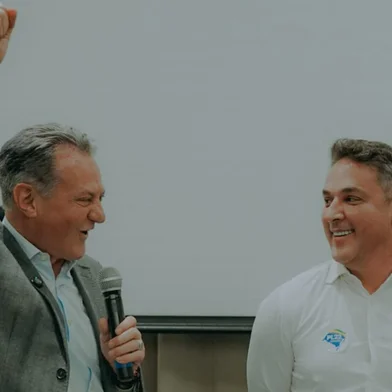 Giovani Cherini, presidente do PL-RS, e deputado federal Luciano Zucco (PL), nome do partido para o governo do Estado.<!-- NICAID(15920719) -->