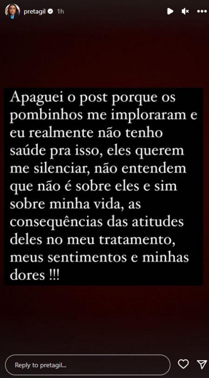 Instagram @pretagil / Reprodução
