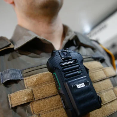 Policiais da Brigada Militar começam fase de testes de câmeras corporais.<!-- NICAID(15080872) -->