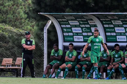 CAXIAS DO SUL, RS, BRASIL, 11/01/2023. Útimo treino jogo do Juventude antes do Gaúchão 2023. (Neimar De Cesero/Agência RBS).<!-- NICAID(15319040) -->