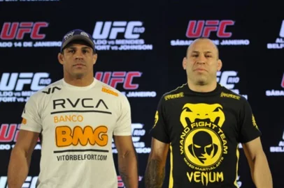 Vitor Belfort e Wanderlei Silva são os técnicos das equipes do reality show americano The Ultimate Fighter. Lutas, UFC. <!-- NICAID(8178213) -->