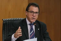 BrasÃ­lia (DF), 21/12/2023, O ministro do Trabalho, Luiz Marinho, durante entrevista coletiva para divulgar o balanÃ§o das atividades e aÃ§Ãµes da pasta em 2023 e as perspectivas para 2024.  Foto: Jose Cruz/AgÃªncia Brasil<!-- NICAID(15645448) -->