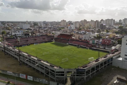 Pelotasl, RS, Brasil - Especial Gauchão 2024. Na foto, o estádio Bento Freitas, do Brasil - Foto: Jefferson Botega/Agência RBS<!-- NICAID(15664239) -->