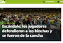 Imprensa argentina repercute briga nas arquibancadas antes de jogo contra o Brasil