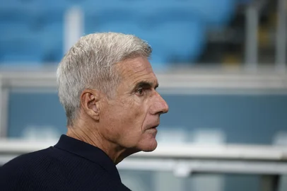 Bruno Todeschini / Agencia RBS PORTO ALEGRE, RS , BRASIL, 14-01-2026: Grêmio x São José, partida válida pela segunda rodada do Gauchão 2026, na Arena. O Tricolor terá que jogar sem público cumprindo punição aplicada pelo STJD. Foto: Bruno Todeschini/Agencia RBS<!-- NICAID(16204384) -->