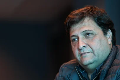 PORTO ALEGRE, RS, BRASIL, 11-07-2025: Entrevista com Alberto Guerra, presidente do Grêmio. O dirigente fala sobre reeleição e como está a atual situação da Arena. Foto: Duda Fortes/Agência RBS<!-- NICAID(16078866) -->