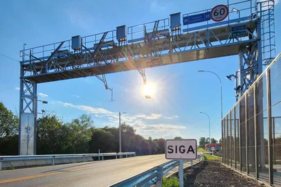 Em Ipê o pórtico foi instalado no km 151,9 da RS-122<!-- NICAID(15719057) -->