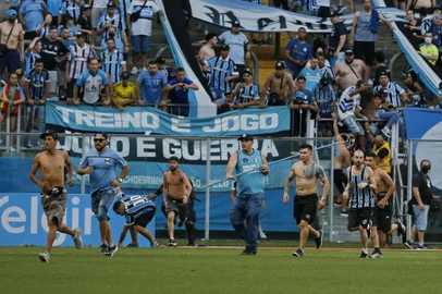 PORTO ALEGRE, RS, BRASIL - 31/10/2021 - O Grêmio recebe o Palmeiras na Arena pela 29ª rodada do Campeonato Brasileiro. (Foto: Lauro Alves/Agencia RBS)<!-- NICAID(14929460) -->