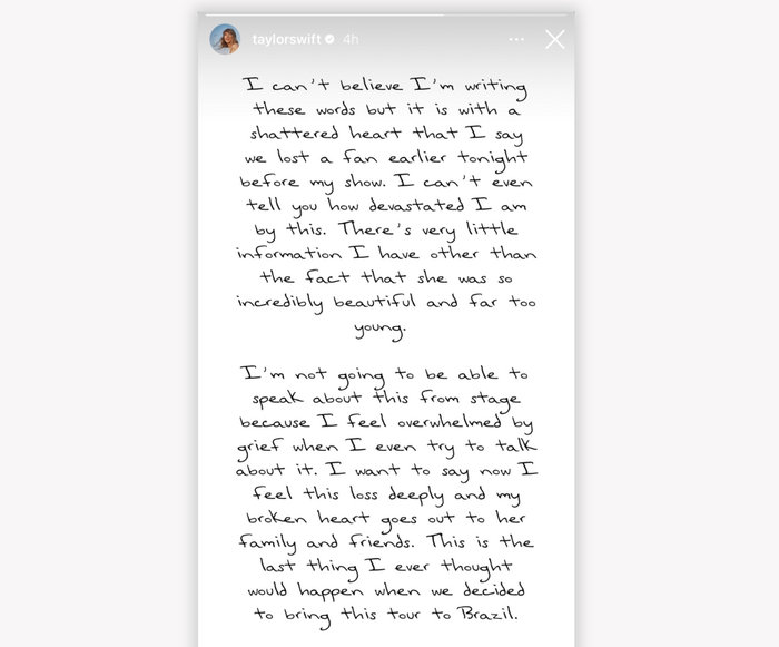 @taylorswift / Reprodução/ Instagram @taylorswift / Reprodução/ Instagram
