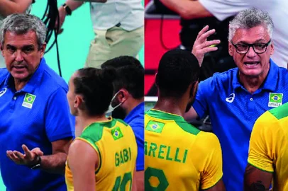 ** A PEDIDO DE LETICIA COSTA**Os técnicos brasileiros do vôlei Zé Roberto e Renan Dal ZottoFOTOS: Inovafoto / Wander Roberto / CBV / COB / Divulgação<!-- NICAID(14915864) -->